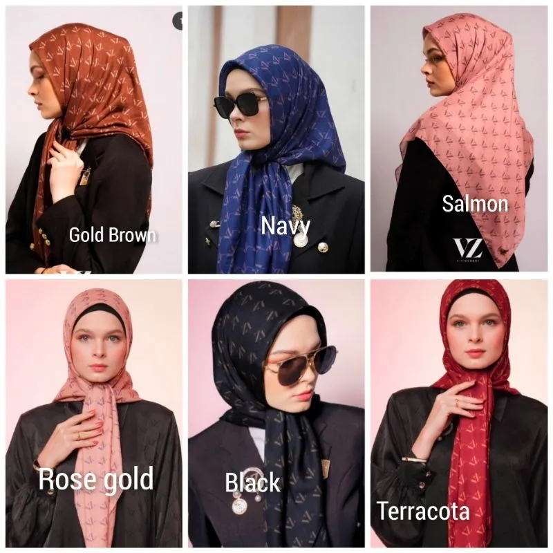 VZ MONOGRAM VOAL SCARF