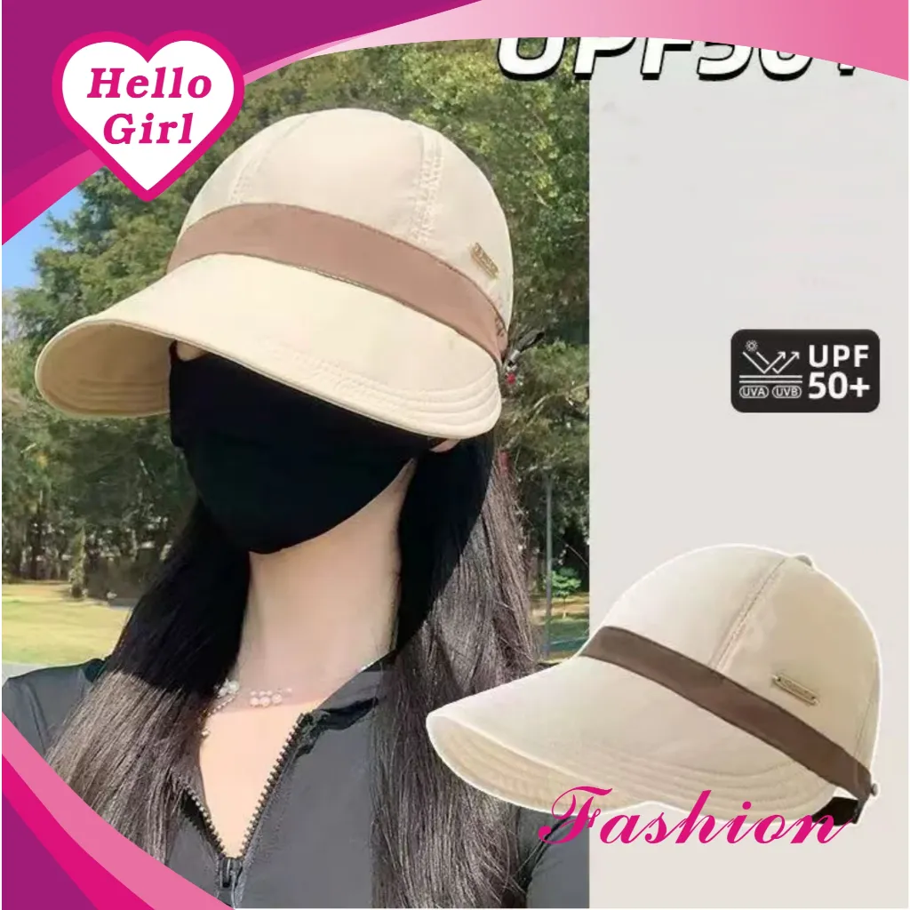 (Hello Girl)MZ76 Topi Anti UV Bahan Adem Pelindung Matahari Gaya Modern