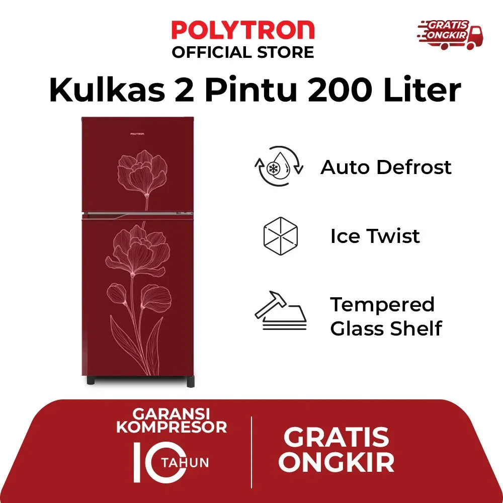 POLYTRON Kulkas 2 Pintu - PRB 200
