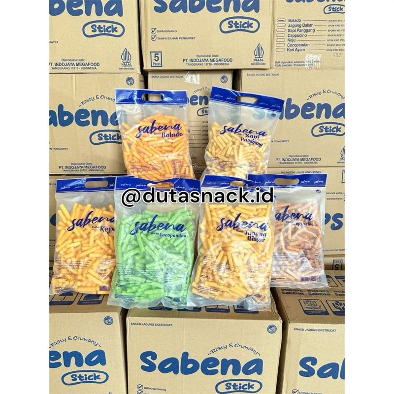 1 kardus sabena new snack isi 6 kantong bisa MIX rasa ( COD )