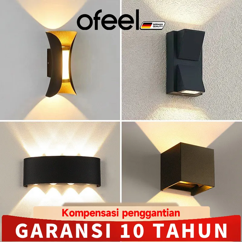 OFEEL Lampu Dinding Lampu led Taman outdoor Wall Light Lampu Hias Anti air Warm Minimalis 6w/8w/10w