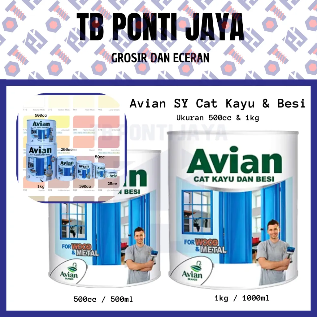 Avian Sy Cat Kayu & Besi 500cc 1kg Original / Cat Minyak
