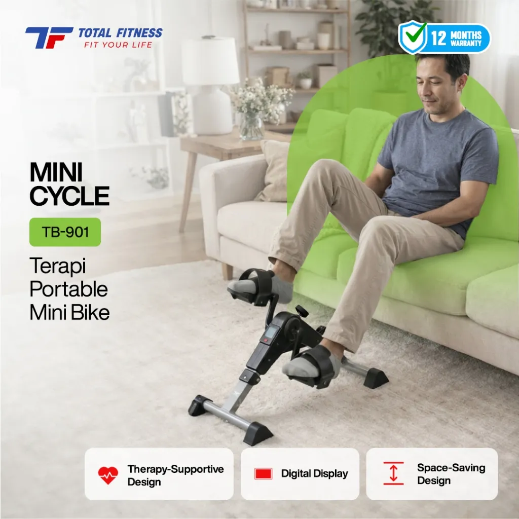 TOTAL FITNESS Sepeda Statis  Terapi Portable Mini Bike TB-901