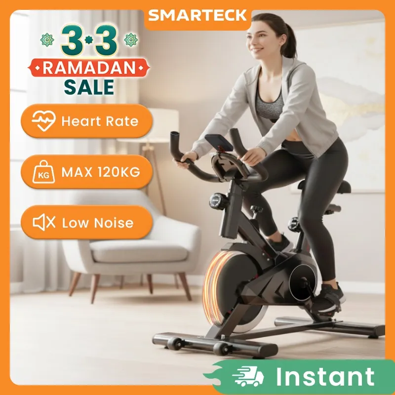 Smarteck Spinning Bike SPB01 Static Peralatan Fitness Sports Sepeda Statis  Exercise Bikes Spinning Ultra Quiet Indoor Sports Equipment Bicycle Heart Rate Test Layar LED