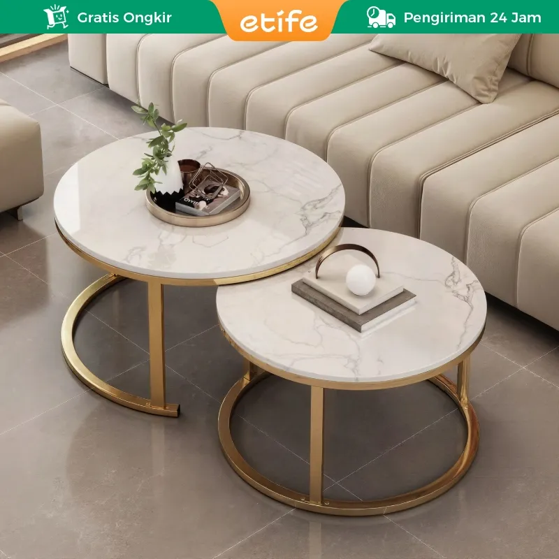E-TIFE Meja Kopi 2 In 1 Meja Tamu Meja Kecil Samping Serbaguna Meja Minimalis Meja Coffee