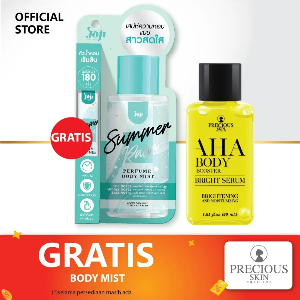 Precious Skin Thailand AHA Brightening & Whitening Booster Body Serum / Serum Pemutih 30ml