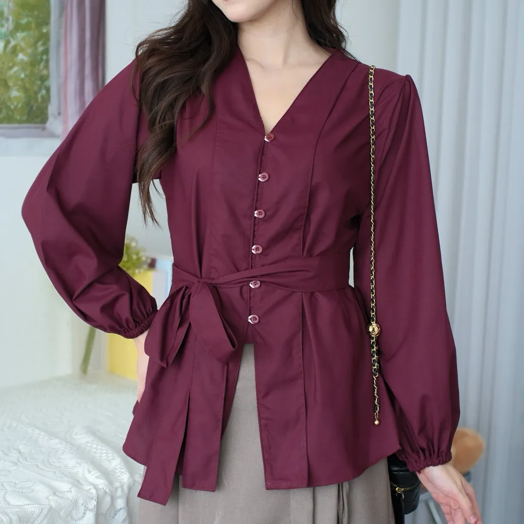 KANON - Petra Summer Blouse - Blouse katun wanita musim panas hijab friendly