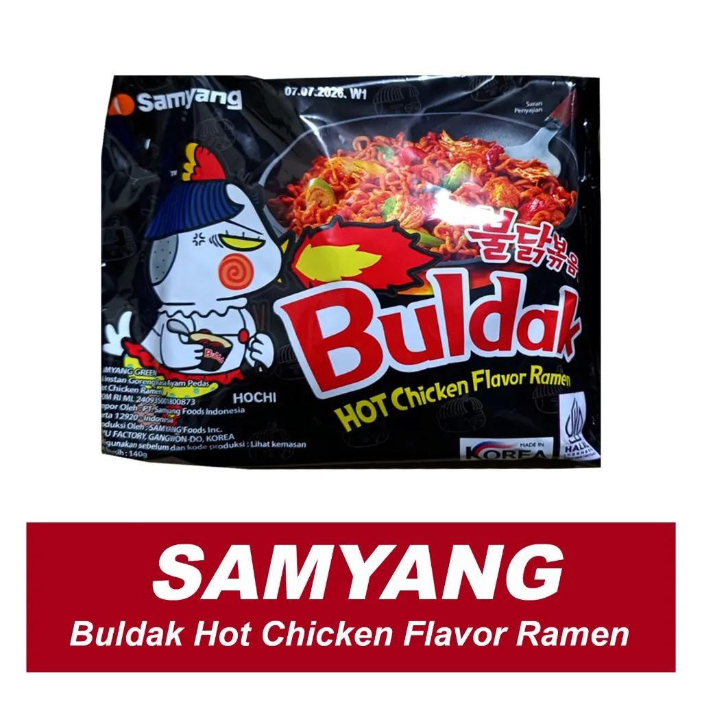SAMYANG Hot Chicken Ramen Berat 140gr Exp Juli 2026 termurah! Halal!