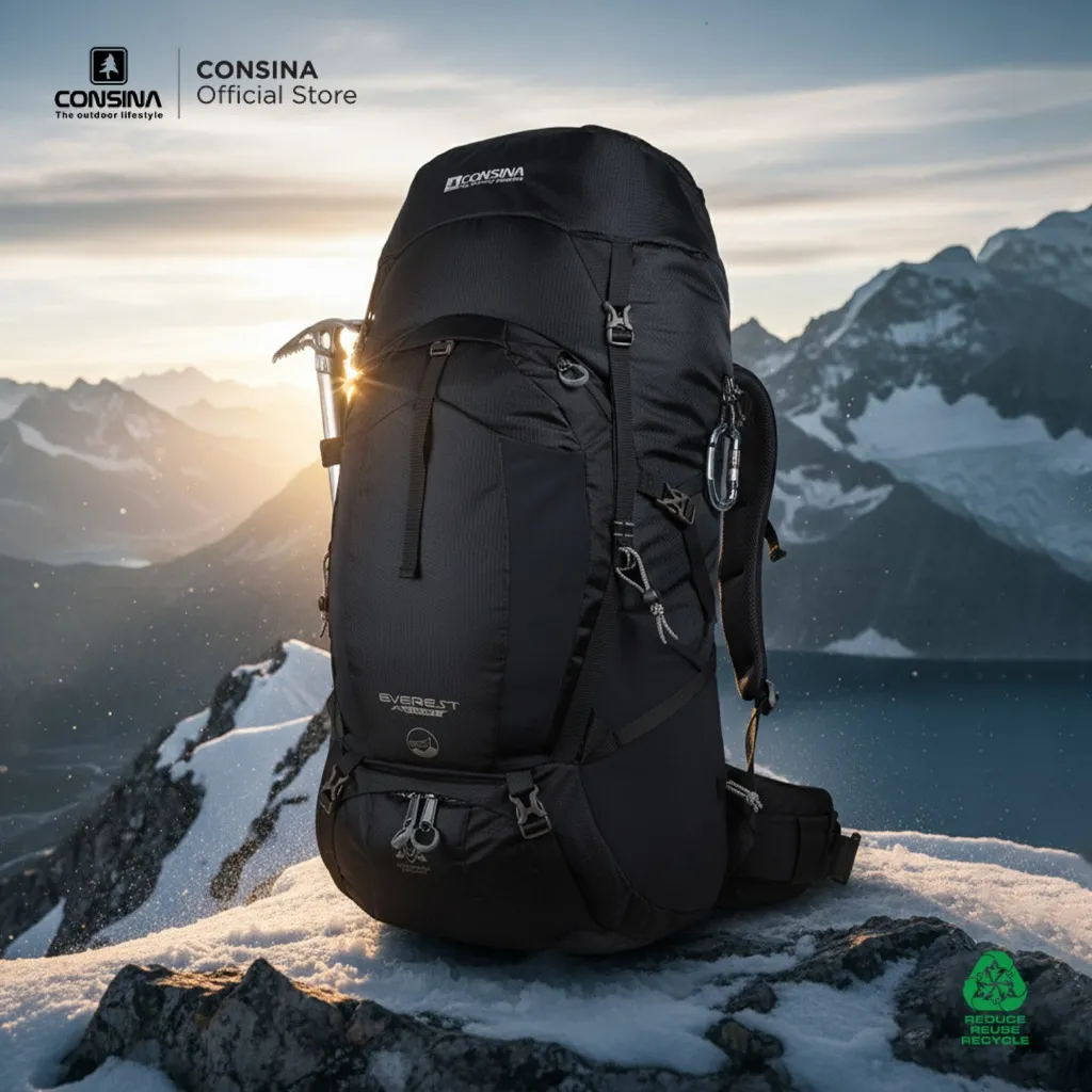 Consina Everest Upgrade 2025 Batch 3 Ransel Keril Backpack Gunung Outdoor Hiking Expedition Travel | 60+5L