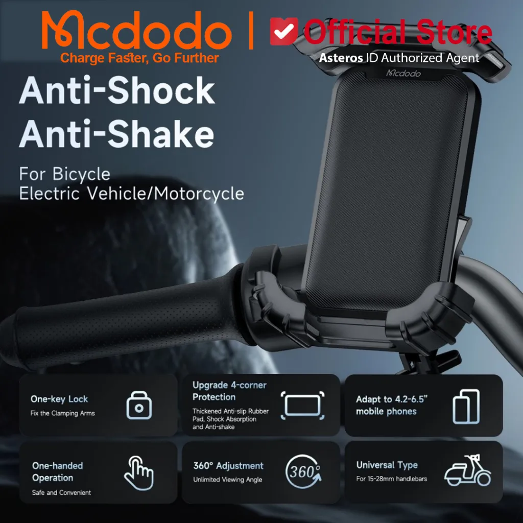 MCDODO Premium Phone Holder Sepeda Motor Stang 360° Rotation Universal CM-5240