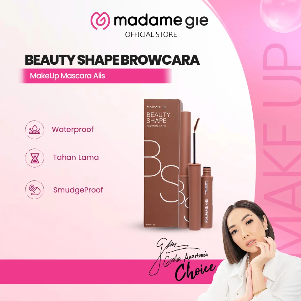 [FLASH SALE] Madame Gie Browcara Mascara Alis Waterproof – Shape & Tahan Lama | Make Up Alis Natural