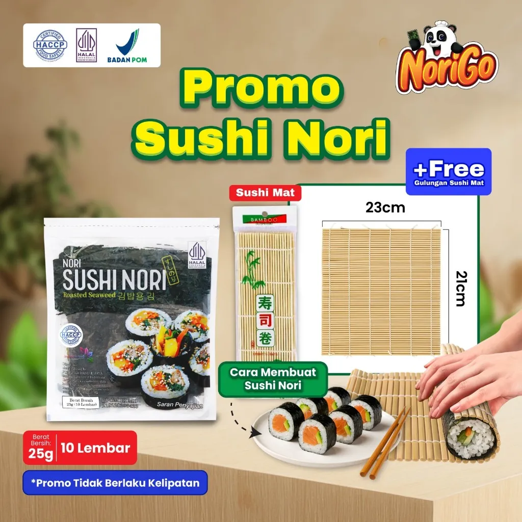 Sushi Nori HALAL Seaweed Rumput Laut Sushi Untuk Kimbab/ Gimbab