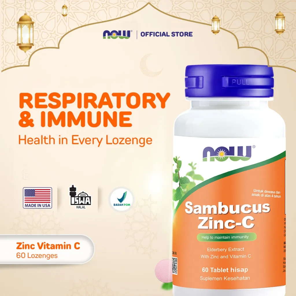 NOW Sambucus Zinc C 60 Lozenges