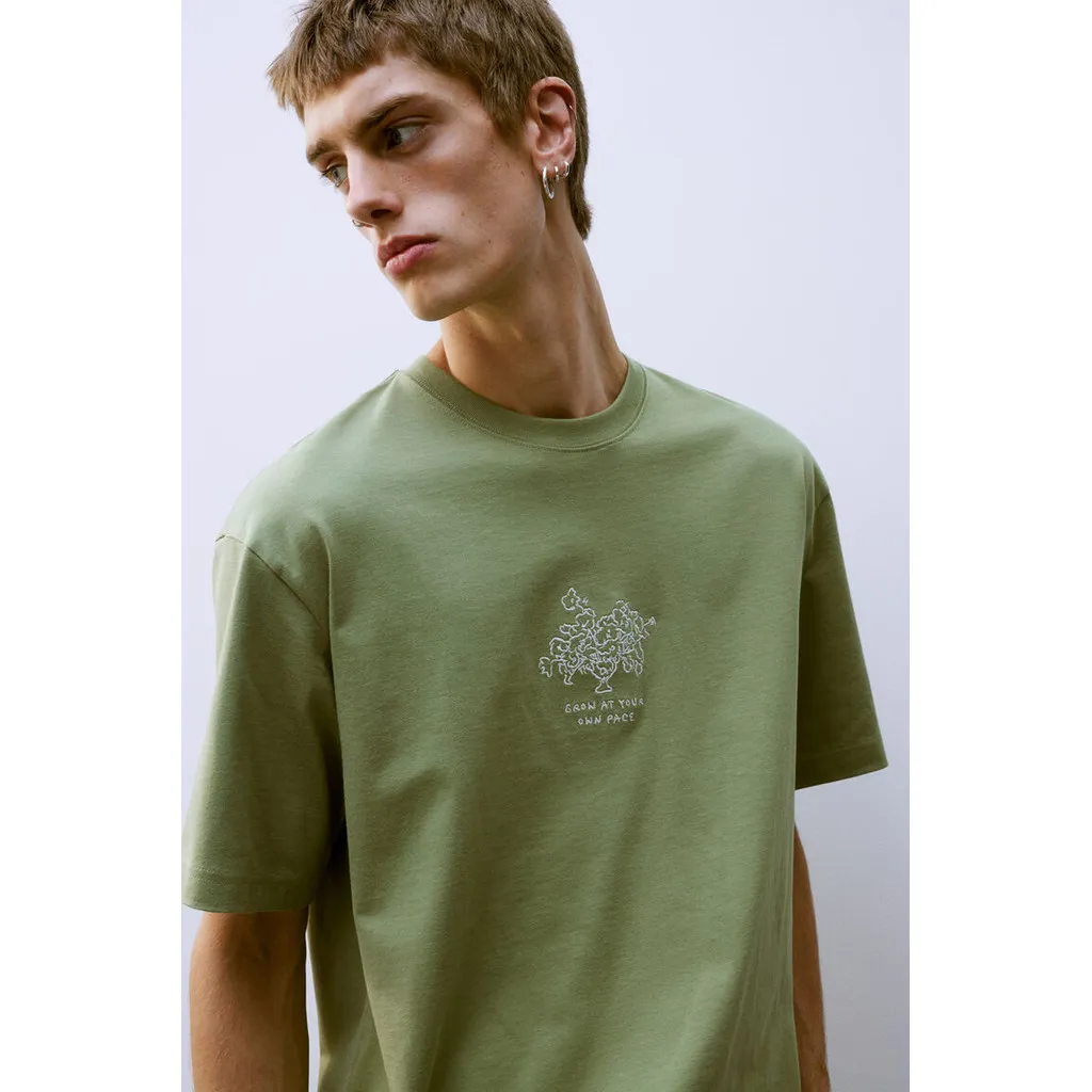 H&M Pria Loose Fit Printed T-Shirt
