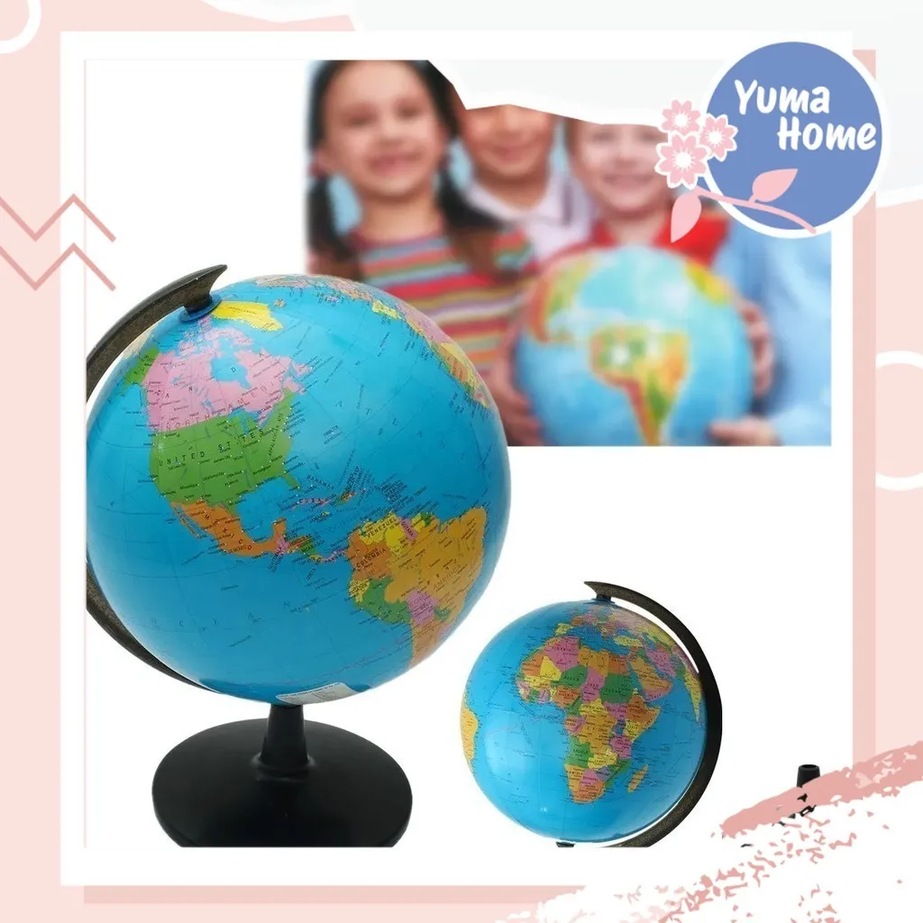 Yuma Globe Bola Dunia Besar Diameter 14cm Dan Kecil Diameter 10,6cm / Atlas Bola Dunia