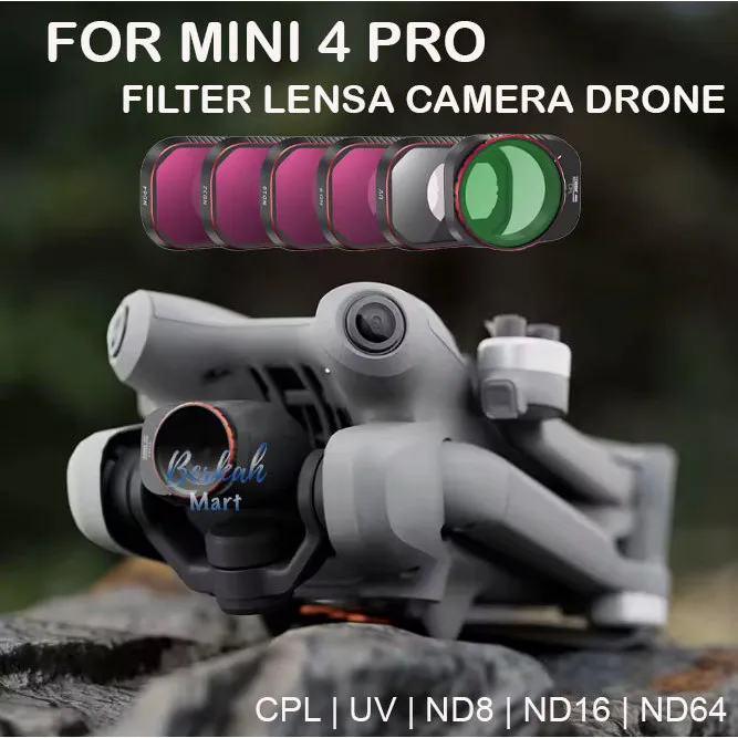 Camera Drone Filter Lens CPL UV ND8 ND16 ND32 ND64 For DJI Mini 4 Pro Lensa Protector Circular Polarizer Ultra Violet Neutral Density ND 8 16 32 64 Aksesories Camera Drone Pesawat Terbang Professional Kamera Pelindung Filters Not Mini 3 5 Pro