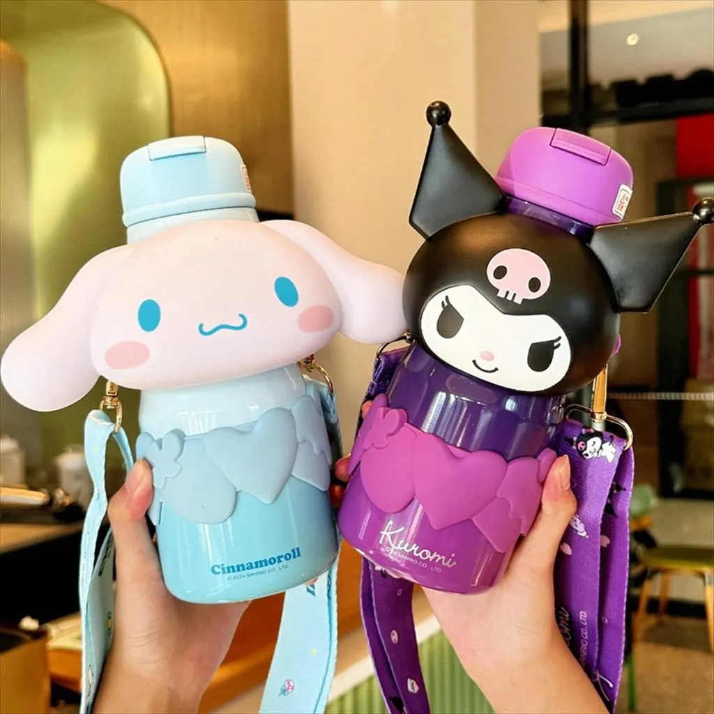 Botol Minum Stainless 316 650ML jumbo perlengkapan anak  sekolah Melody Kuromi  Cinnamoroll BT127