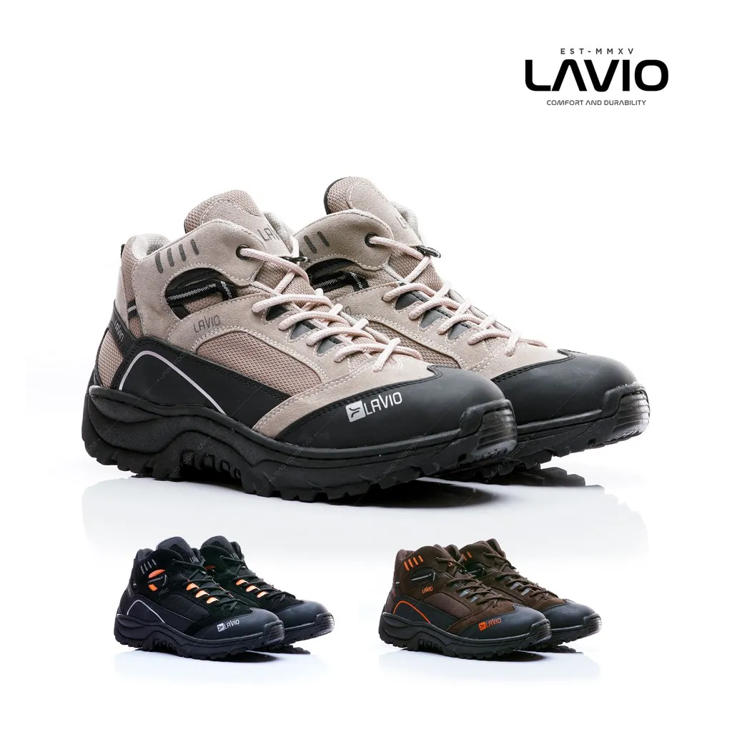 Lavio Sepatu Pria Safety Ujung Besi Boots Gunung Outdoor Touring Galen