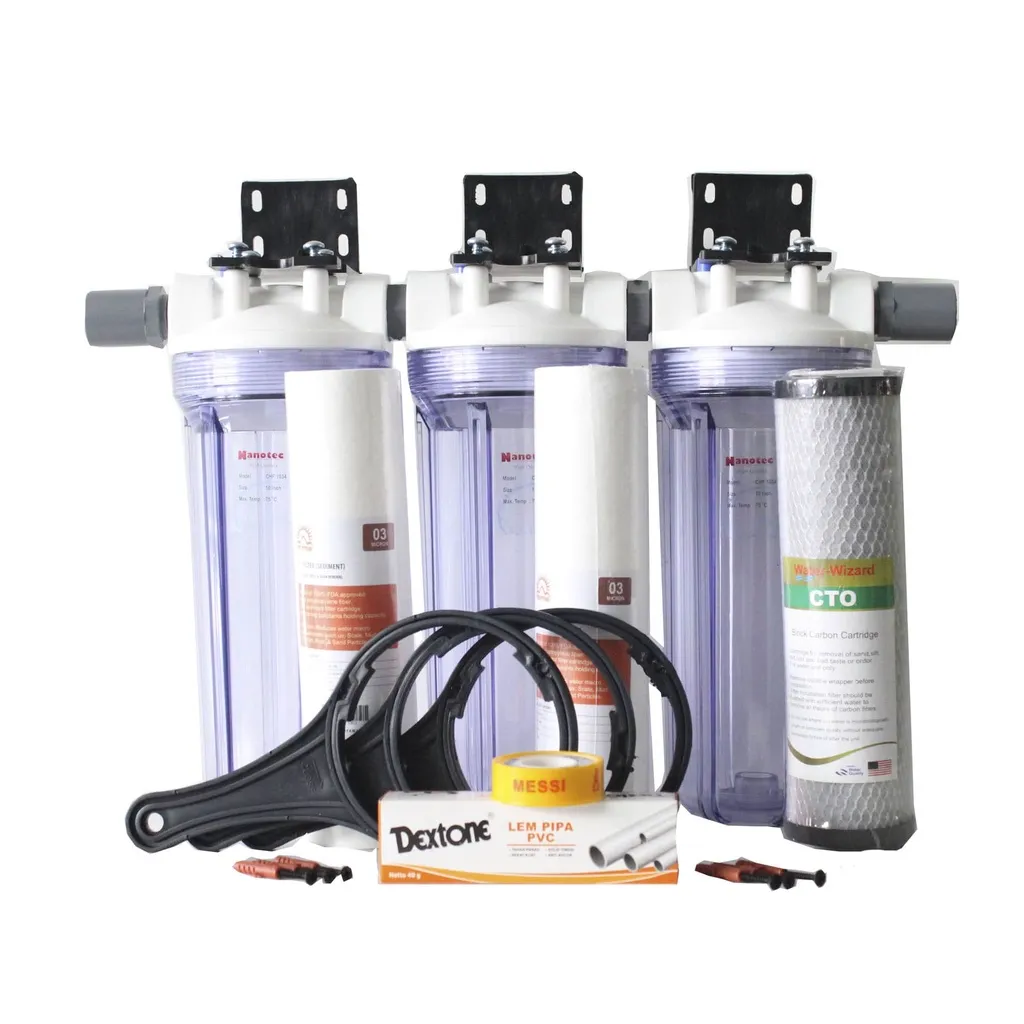 Filter Air Sumur Bor / Keruh Berpasir / Paket Filter Air Toren 3 Tahap SSC - KINNOYAMA