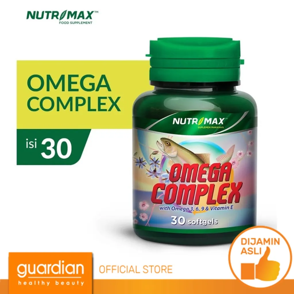 NUTRIMAX Omega Complex 30s Omega 3 6 9 Plus Vitamin E Minyak Ikan Fish Oil Kolesterol Darah Tinggi