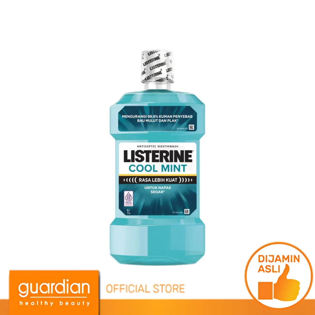 Listerine Cool Mint Antiseptic Mouthwash 1Liter - Obat Kumur Antiseptik