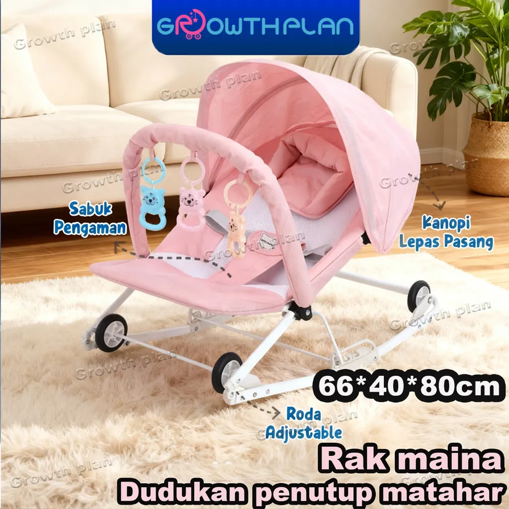 [Garansi 3 Tahun]Ayunan Bayi Rocking Chair portable 2in1 Multifungsi Baby Bouncer Lipat 0-6 Bulan Ayunan Bayi Baby Swing