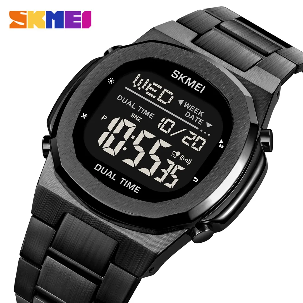 SKMEI 2004 Jam Tangan Pria Digital Tali Stainless Rantai WATCHKITE WKOS