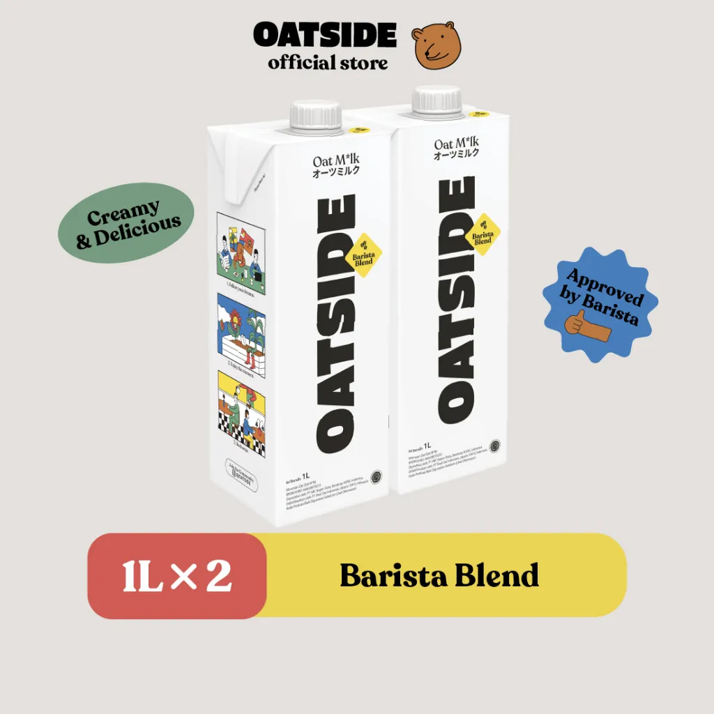 OATSIDE Oat Milk Barista Blend 1L (2pcs) | Susu Oat
