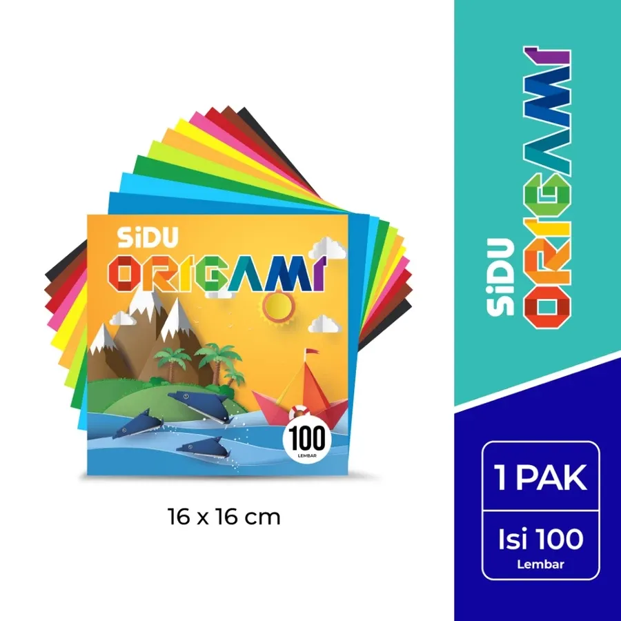 Origami SIDU BESAR Isi 100Lembar 16x16 / Kertas Origami