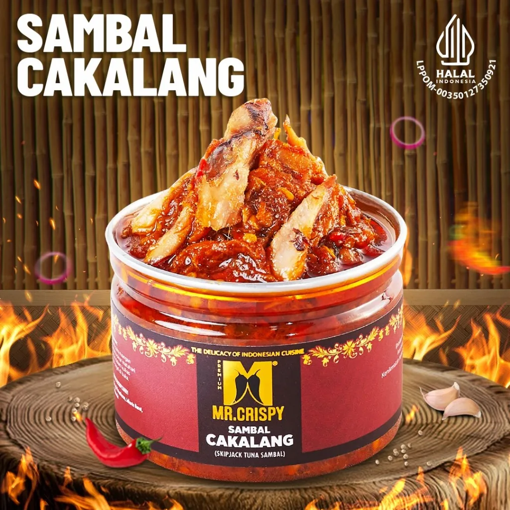 Sambal Cakalang/Cumi Pete/Roa/Teri Medan/ikan asin jambalSambel Mr.Crispy