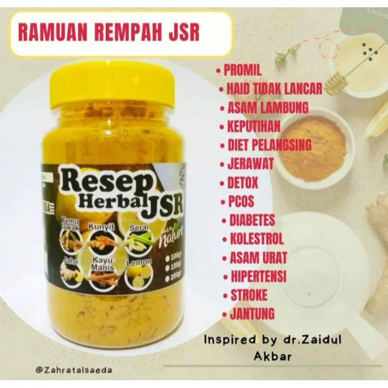 resep herbal jsr komplit kunyit temulawak jahe serai kayu manis lemon tingkatkan kualitas hidup jaga kesehatan tubuh