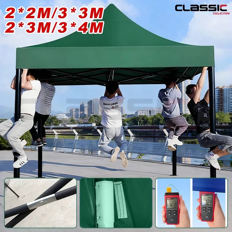 【COD】Tenda Lipat 600D Outdoor Tenda Gazebo (3✖3M)Portable Waterproof Tenda Bazar / Tenda Jualan Pameran Dagang