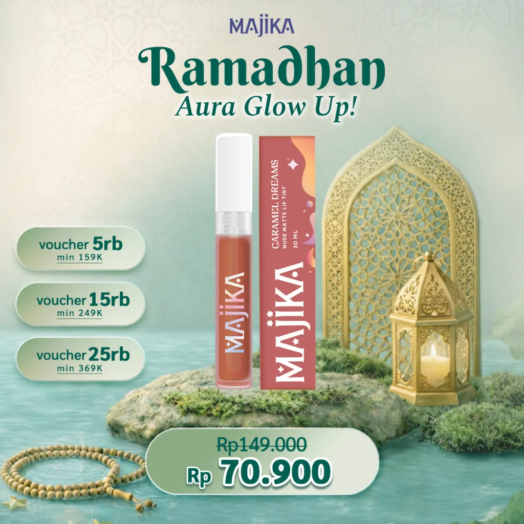 MAJIKA Caramel Dreams Nude Matte Lip Tint | 3 ML | Tahan Lama | Transferproof [AFFILIATE]