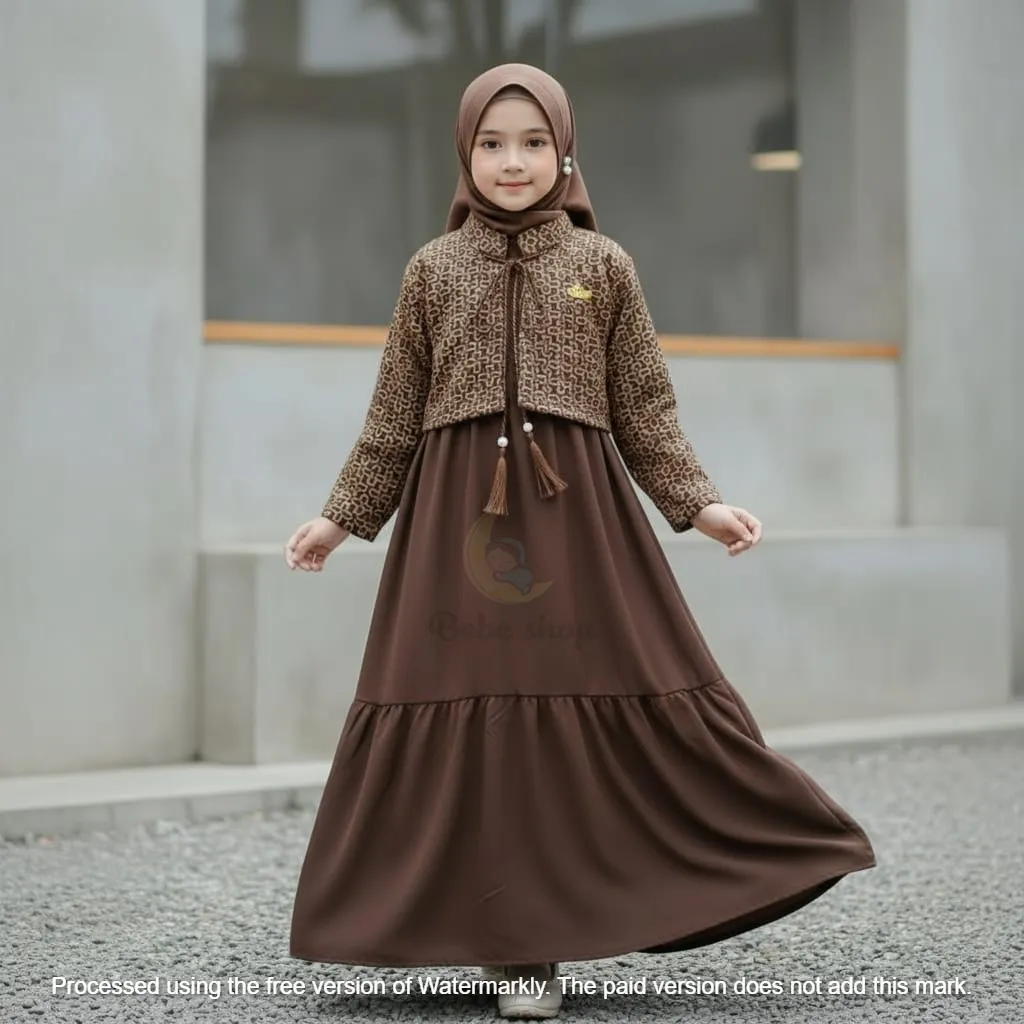 Gamis Anak Perempuan Dress Anak Perempuan Rompi Lucu Dan Stylish Bahan Jaguar Puff Mix Marbella Tersedia Usia 1 Sampai 12 Tahun Banyak Pilihan Warna