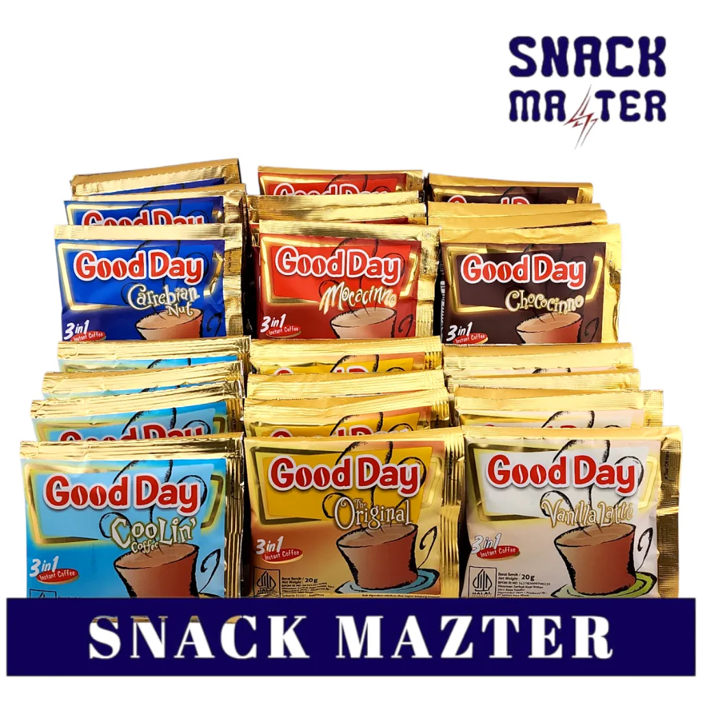 Kopi Good Day Hot Renceng - Netto 10 sachet x 20 gr
