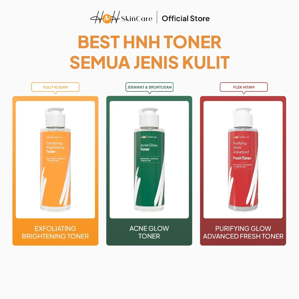 HNH Exfoliating Toner / Toner Advanced / Toner Acne -Toner Exfoliasi Untuk Kulit Normal & Berjerawat