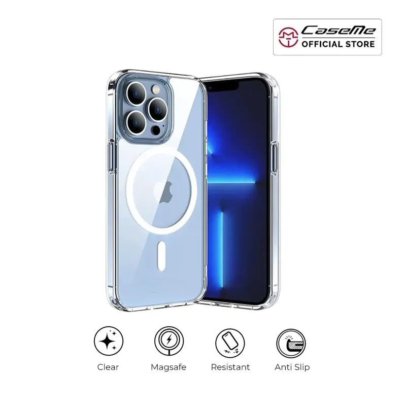 Caseme Casing MAGSAFE iPhone SE 7 8 Plus X XR Xs Max 11 12 13 14 15 16 17 PRO MAX Magnetic Wireless Charging Case Anti Menguning