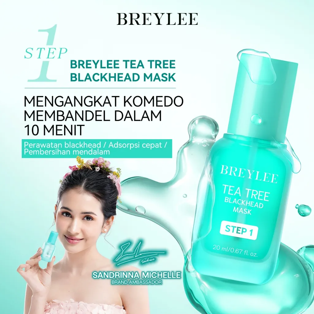 Newly Upgraded BREYLEE Blackhead Removal Mask Step 1 & Pore Minimizer Serum Step 2 / Masker Pengangkat Komedo & Serum Pengecil Pori Por Blackhead Set