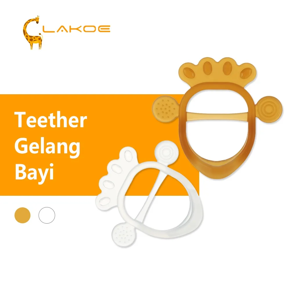 LAKOEOFFICIALMALL Mainan Gigitan Teether Bayi Bahan Silikon Teether Gelang Bayi Bpa Free