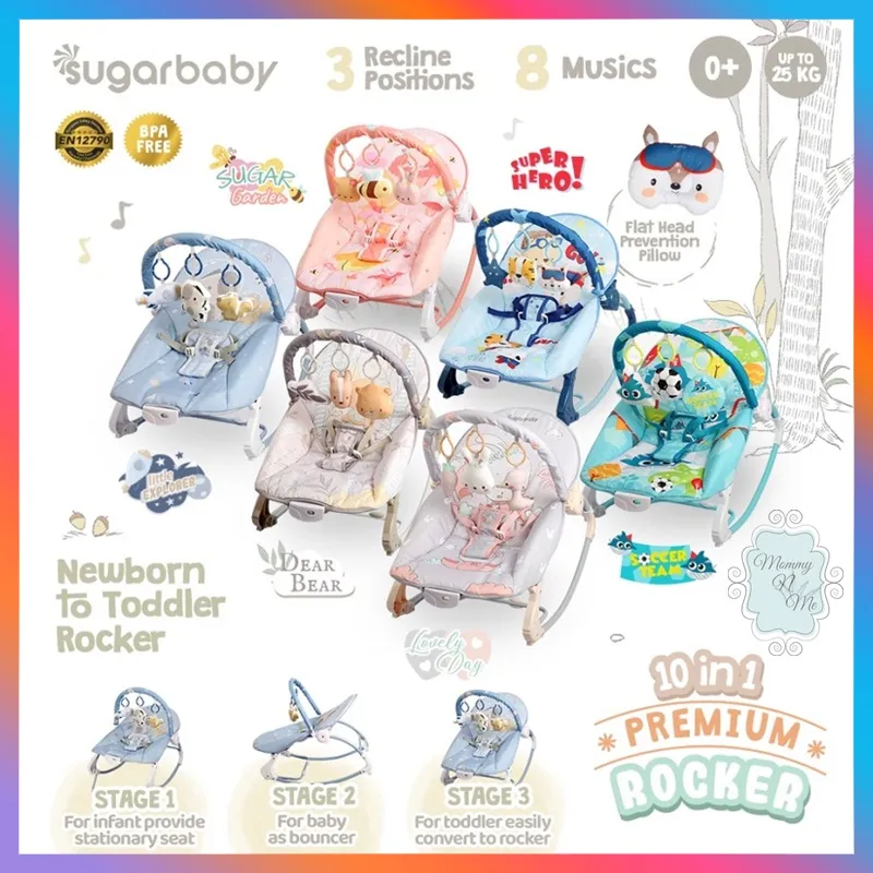 MOMMYNME SUGARBABY BOUNCER BAYI 10 in 1 PREMIUM ROCKER