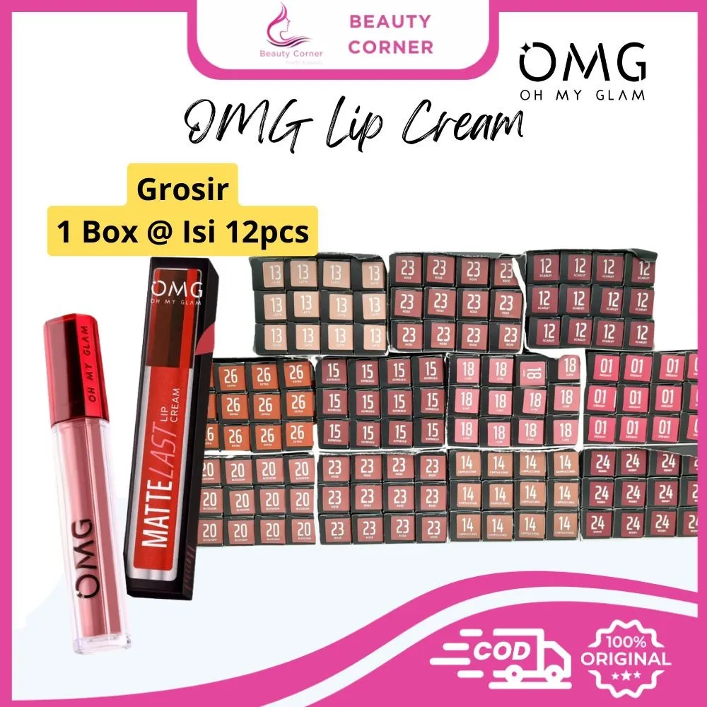 OMG OH MY GLAM Mattelast Lip Cream - 1Lusin @12pcs OMG