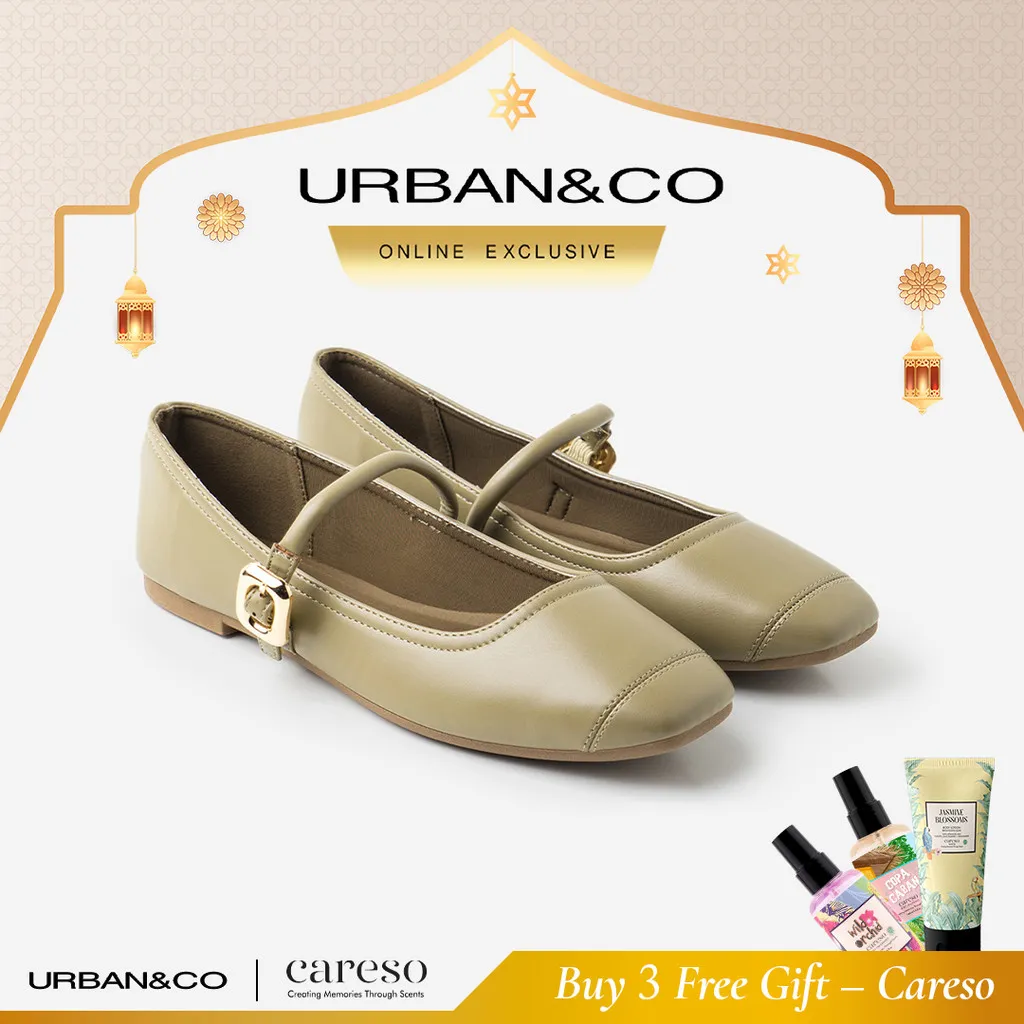 [BELI 3 GRATIS PARFUM] [NEW ARRIVAL] URBAN&CO Diora Basic Flatshoes Mary Jane Sepatu Ballet Korea Wanita Kekinian