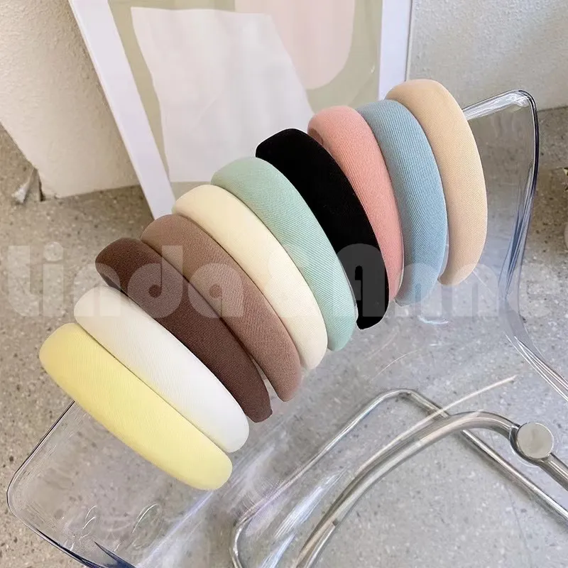 Bando Kain Tebal Wanita Headband Cloud Polos Lebar Empuk - Bandana Nagita Lembut