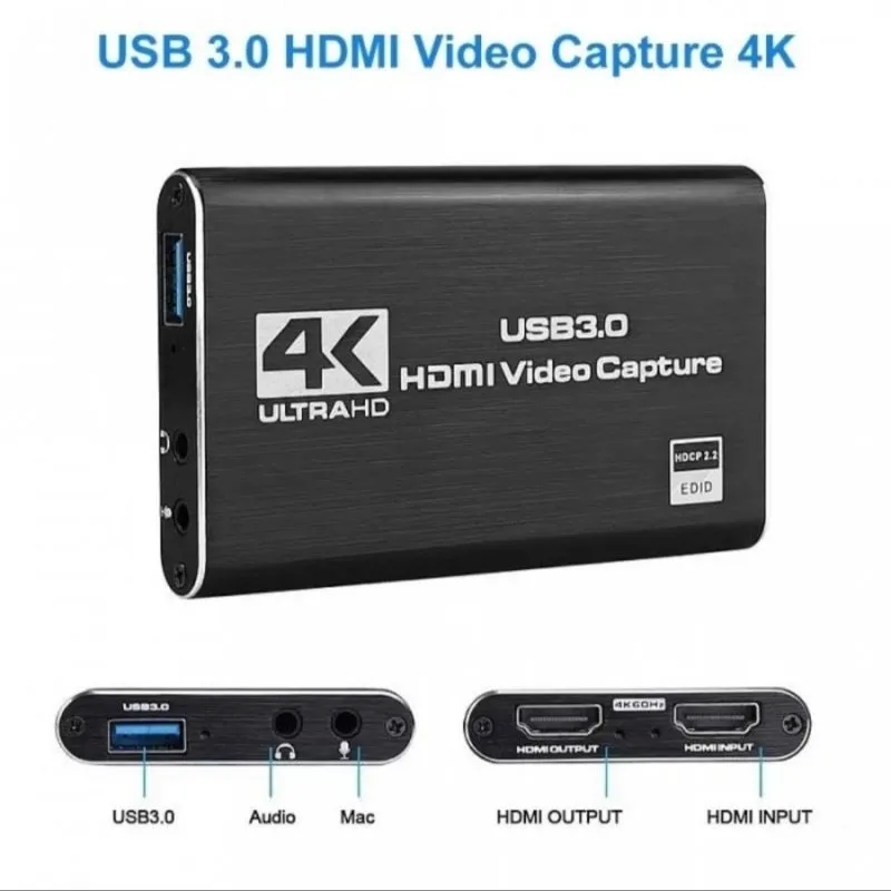 HDMI VIDEO CAPTURE CARD USB 3.0 / USB 2.0 LIVE - GAME STREAMING RECORDING VIDEO SUPPORT 1080p 4K