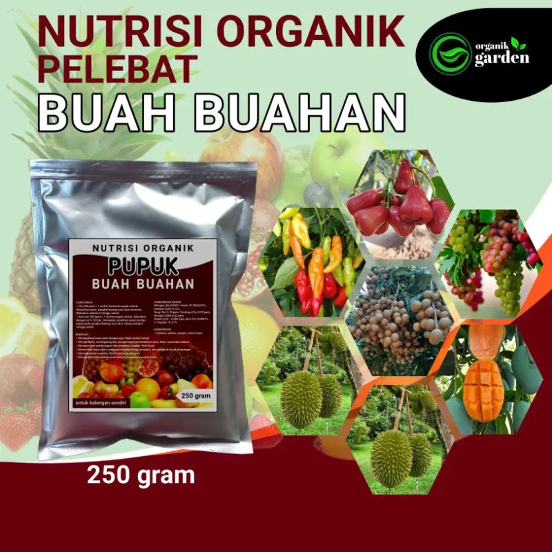 pupuk pelebat BUAH BUAHAN kemasan 250 gram melebatkan secara maksimal | BOOSTER