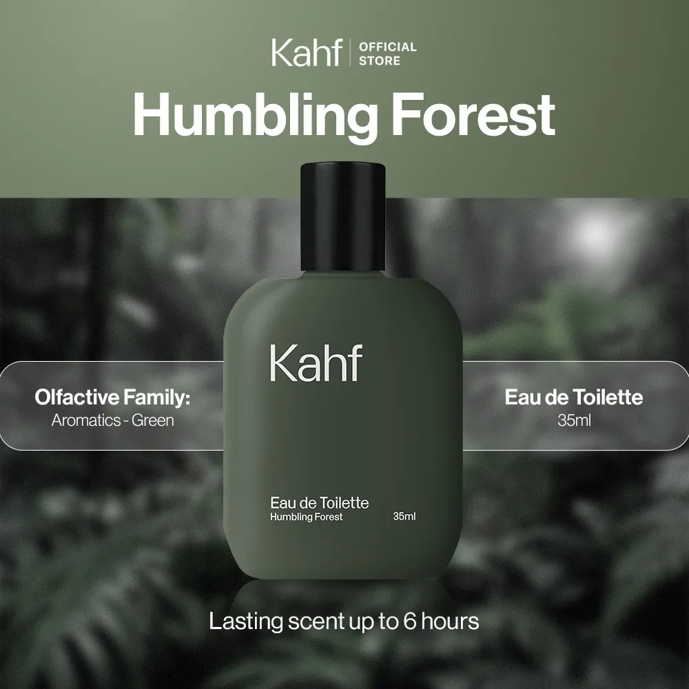 Kahf Humbling Forest Eau De Toilette 35 ml Long-Lasting Fragrance (EDT) - Perfume Scent Inspired by Nature (Cypress, Cedarwood, Sandalwood) - Wangi Tahan Lama - Masculine Scent