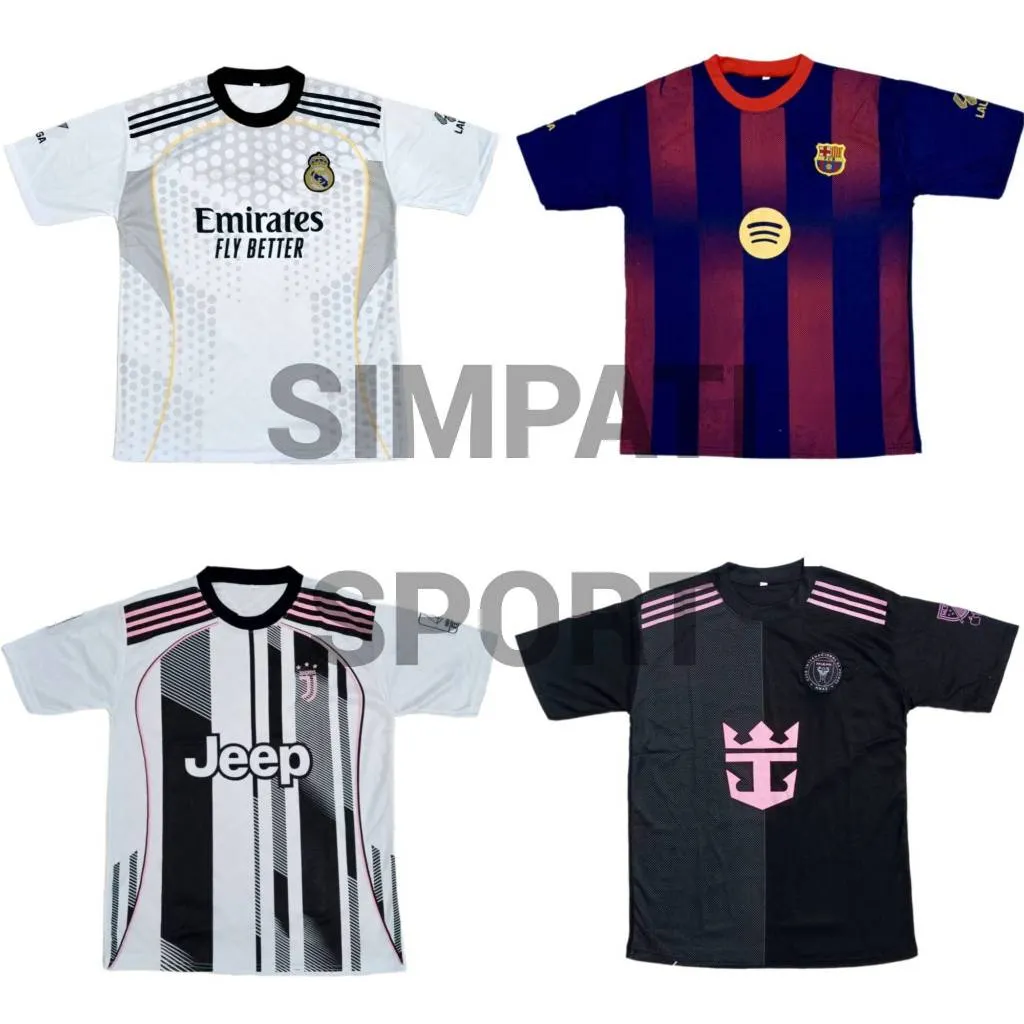 JERSEY BAJU BOLA PENDEK DEWASA MADRID TERBARU NEW SEMUA MOTIF