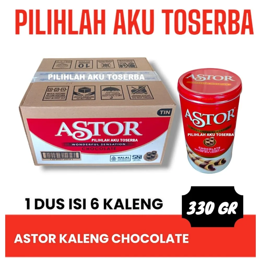 Astor Double Coklat 330 gr - Astor Kaleng - 1 DUS ISI 6 KALENG