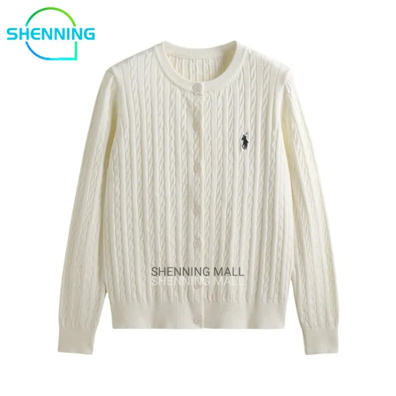 SHENNING Julee Knit Cardigan Premium Import Logo Polo Cardigan Wanita