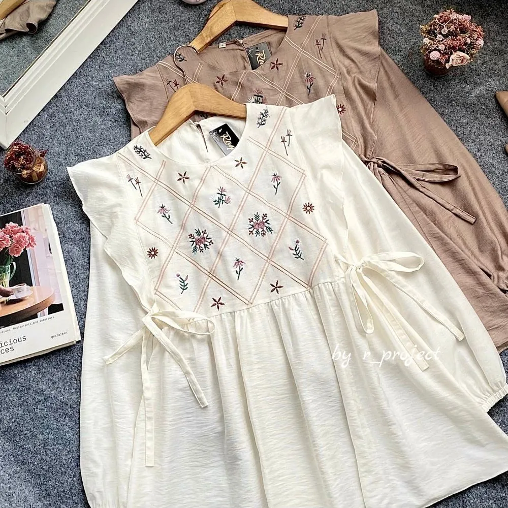 Atasan bordir wanita | size XXL XL L M S | atasan wanita best seller ld 120 110 dst | Maomao blouse by r_project